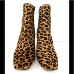 Jimmy Choo Mirren Calf Hair Leopard Print Fur Side Zip Fur Ankle Boots Size 37.5 Photo 2