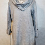 JM Collection MJ Collection Elegant Gray Cowl Neck Silver Sparkling Long Sleeves Sweater 1X Photo 0