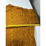 Jessica Simpson  Mustard Yellow Cable Knit Lace Sweater Size M Photo 7