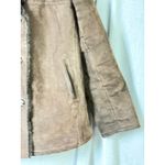 Camera Collection Brown Leather Coat Faux Fur Lined XL Photo 13