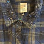 Terra & Sky  RAYON BUTTONDOWN 100%RAYON L/S SOME SEQUINS ON COLLAR SIZE 0X (14W) Photo 3