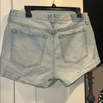 Abercrombie & Fitch Ames Distressed Low Rise Boyfriend Short In Light Wash Photo 4