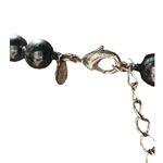 Vintage Roman Necklace Dark Gray Faux Pearls Knotted Between Adjustable 19" Photo 3