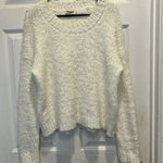Show Me Your MuMu Cream Off White Cropped Varsity Sweater Nubby Sweater‎ Large Photo 0