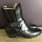 Salvatore Ferragamo Women’s Black Leather Ankle Moto Boots size 5.5 Photo 0