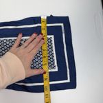 Vineyard Vines  Silk Feel Scarf Oppenheimer Funds Blue White Rectangle 56x10.5 Photo 9