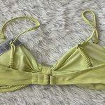 Billabong  Knotted textured Bandeau Bikini Top in Yellow/Neon green size XL Photo 6