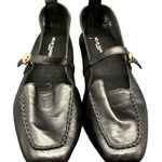Kelsi Dagger  Brooklyn‎ Black Leather Mary Jane Square Toe Loafer Flats Size 9.5 Photo 0