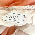 Sage The Label  Orange White Tie Dye Striped Halter Hi-Low Dress Photo 4