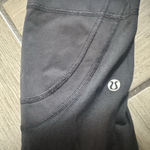 Lululemon Size 6 Copped Black Compression Leggings Photo 1