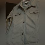 🤯4/$15 Green Blazer Jacket Pockets Size Large Cargo Lightweight Green Photo 3