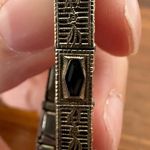 Vintage 1920s Glycine Platinum Diamond & Sapphire Watch Photo 9