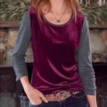 Sundance  Velvet Ruched Sleeve T-shirt Top Small Luxe Raglan‎ Sleeve Fall Vibes S Photo 7