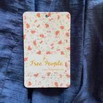 Free People  Women's Hailey Cotton Ruffle Short Sleeve Mini Dress Navy M $148 NWT Photo 9