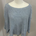 Free People  Soft Blue Crew Neck Sweater Photo 0