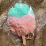 W Pink & Mint Fuzzy Ice Cream Pom Pom Keychain Photo 2