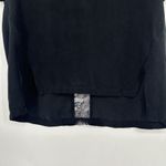 Brochu Walker  Womens Black Silk Top Sheer Lace Back Short Sleeve Size XS Photo 3