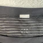 Lululemon  Athletica Sz 8 Top Lean In Long Sleeve Black Sheer Striped Mesh FLAWS Photo 7