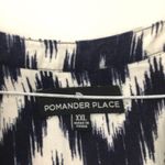 Tuckernuck Pomander Place Kenzo Dress in Navy Blue and White Ikat Size XXL Photo 3