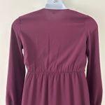 Miami  Women's Wrap Top Tie Sleeves Blousy Mini Dress Plum M Medium Photo 6