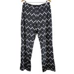 Denim & Co. Tall Printed Jersey Geometric Pattern Slim Leg Pant Black Size XLT Photo 5