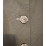 Akris $1400 44 US 12 100% Wool Jacket Short Blazer 3 Button Black Stripe Pockets Photo 4