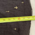 The Royal Standard Grey Sheer Wrap Scarf Metallic Gold Cross Pattern 35x64 in Photo 5
