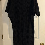 Vintage Janice McCarty Black Textured Cocoon Dress Lagenlook Made in USA size L Size L Photo 0