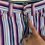D&G  Dolce & Gabbana Striped Cropped Jeans Womens 26 Purple Multi Retro Photo 5