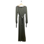 Lulus Just The Thing Olive Green Long Sleeve Maxi Dress Size M NWT Boho Sold Out Photo 1