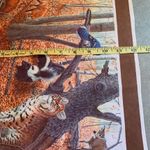 1975 National Wildlife Federation Various Wetland Forest Silky Polyester Scarf Brown Photo 5