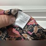 Cynthia Rowley NWT Women’s V-Neck Dark Floral Blouse w Short Scrunch Sleeves Photo 7