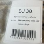 NA-KD  Linen Wide-Leg Pants in Beige, size 6-8 Photo 3