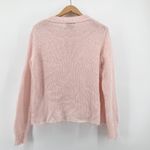 Wooden Ships  Pink Mohair Blend Distressed Knit Sweater Women's M/L Soft Photo 5