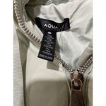 AQUA Hooded Puffer Coat Small Celadon Size Medium Photo 5