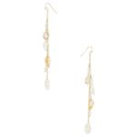 Casa Clara Quinn Earrings in Seaside One Size New Womens Seashells Dangle Drop Gold Photo 1