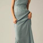 Favorite Daughter The Singles Table Asymmetric One Shoulder Dress Slate Blue 18 Photo 1