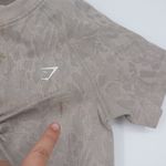 Gymshark  Seamless Camo Ruched Short Sleeve Athletic Top XS Gray Photo 4