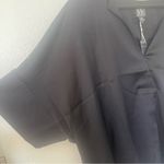 Worthington XXL Solid Black Sleek Women's Blouse Short Sleeve Flowy Photo 5