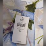 NWT J. Jill Marble Floral Spray Print Linen Shift Dress Womens Size Medium Purple Photo 5