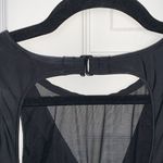 Aqua Green  Sheer Ruched One Piece Swimsuit Photo 6