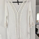 White Crochet Trim Cover Up | SZ 1x Photo 0
