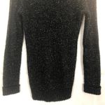 Derek Heart Y2K Cowl Neck Metallic Black Knit Sweater Size M Photo 7