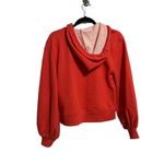 CAbi Coral Pom Pom Drawstring Zipper Sweater Photo 2