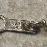 .925 Sterling Silver Blue Aquamarine Beaded Bar Necklace | India Photo 2