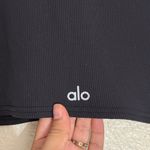 Alo Yoga  Black Ribbed Cropped Savvy Short Sleeve Active Lounge Shirt Top Size XS Photo 6