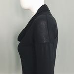 Draped Cowl Neck Top in Black | Size XS Photo 3