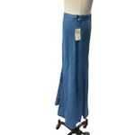 Coldwater Creek Blue Asymmetrical Seam detail tencel Maxi Skirt NEW Size SMALL Photo 2