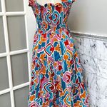 Amanda Uprichard Adelene Pocket Nap Dress Bright Floral Midi Miami NWT Small Photo 4