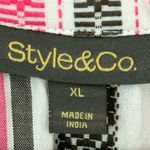 Style & Co  bohemian earthy stripped tasseled relaxed casual beachy dress NWT XL Photo 3